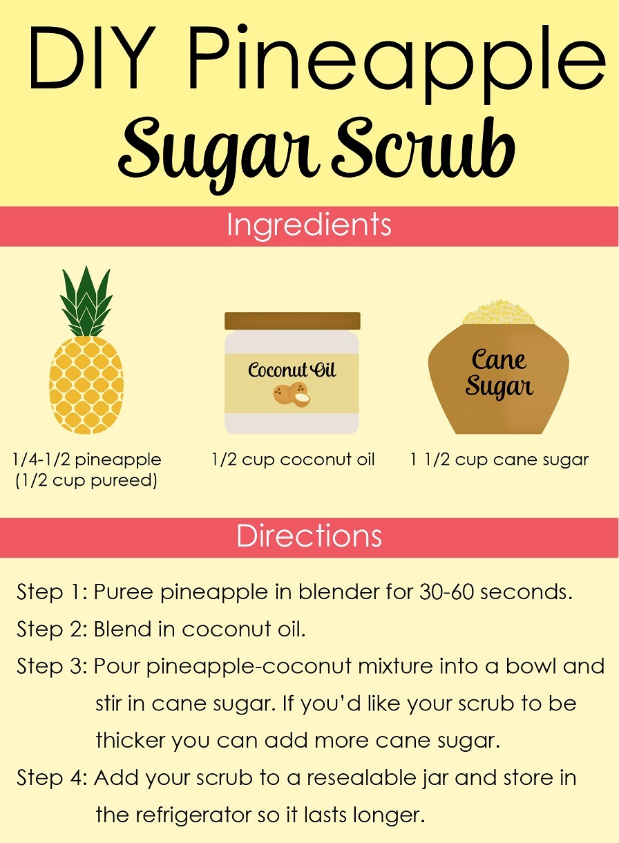 This DIY pineapple sugar scrub is super easy to make and will have your skin looking great all summer long.