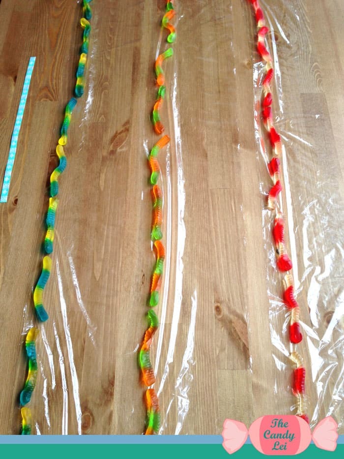 Roll up your gummy worm lei