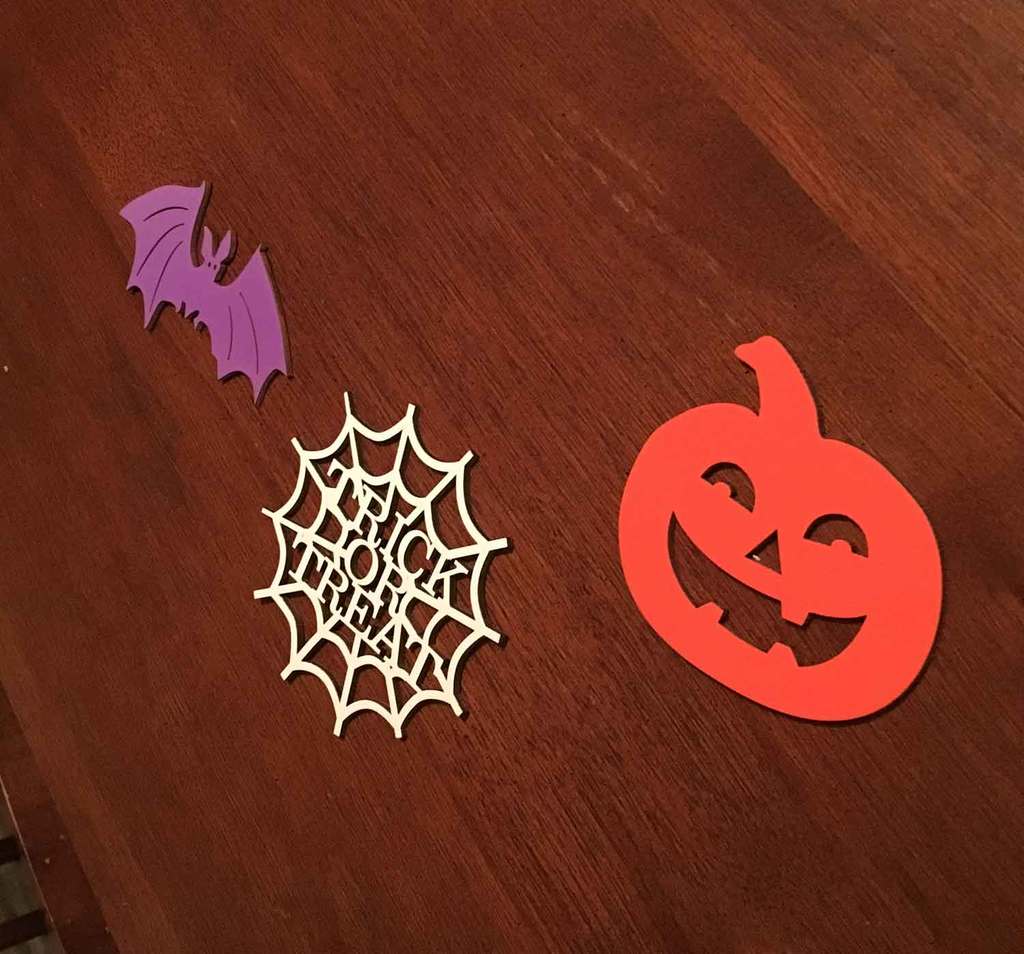 Halloween wood cutouts for boo sign door hanger