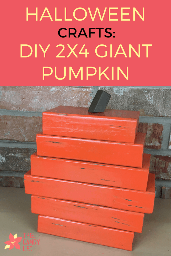 Halloween Crafts - DIY 2x4 Giant Pumpkin