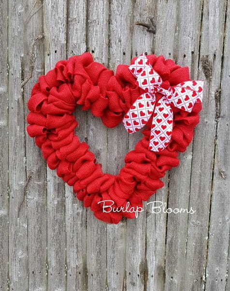 Hearth Shaped Wreath for Valentine's Day
