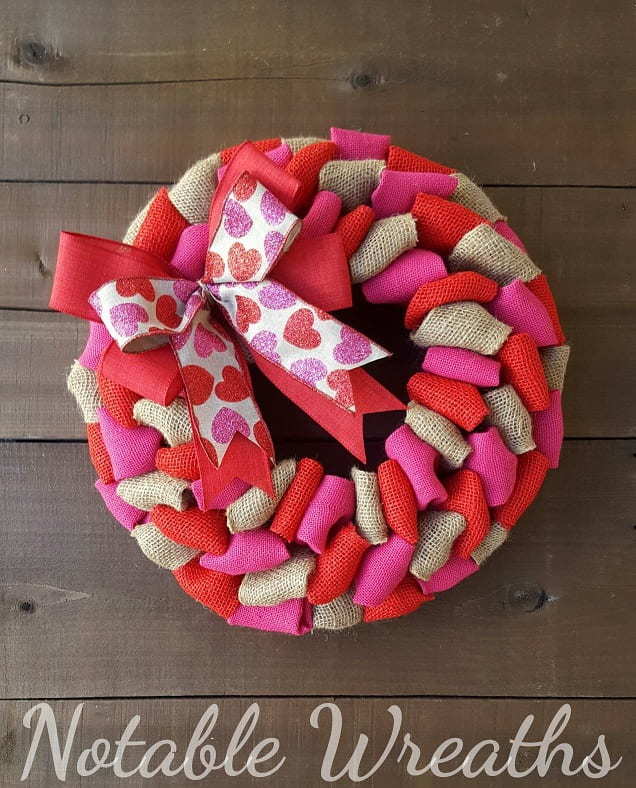 Cute Valentine's Day wreath for your front door