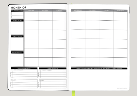 Passion planner monthly layout