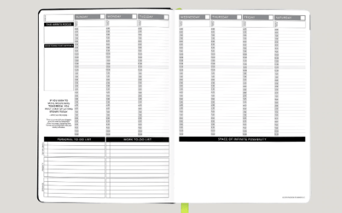 Weekly layout of the passion planner vs the panda planner