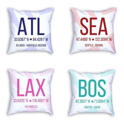 Airport Code pillows