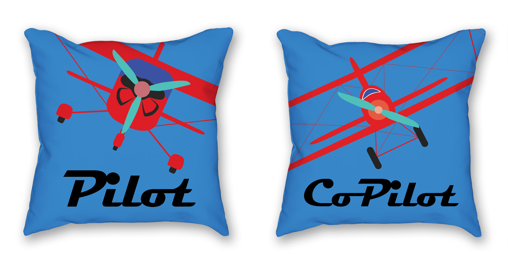 Pilot, Co-Pilot pillow gift set