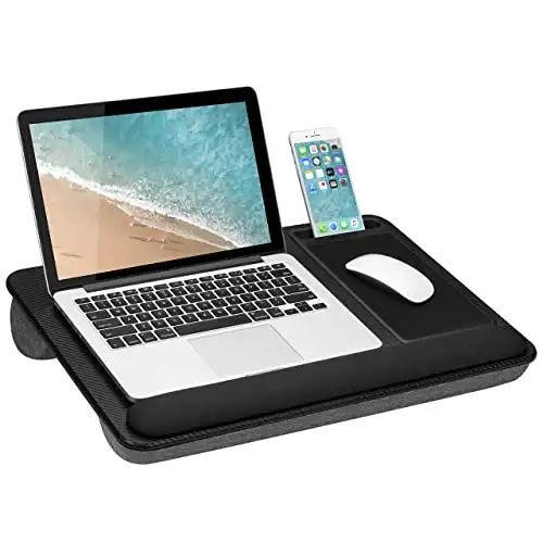 LapGear Home Office Pro Lap Desk with Wrist Rest - Fits Up To 15.6 Inch Laptops