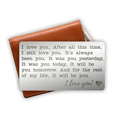 Love Note Wallet Insert - Personalized Engraved Wallet Card