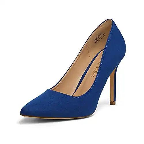 DREAM PAIRS Women's Royal Blue High Heel Pump Shoes Size 9 M US