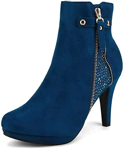 DREAM PAIRS Women's Cecile Platform High Heel Ankle Booties for graduation