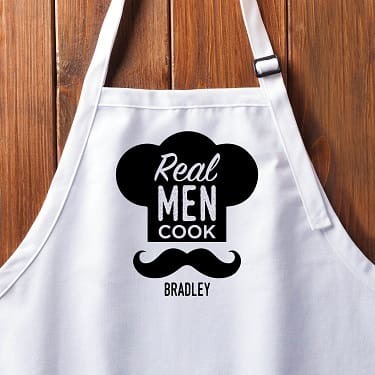 Is he the chef of the family? Get him this personalized apron for Valentine's Day.